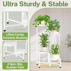iDavosic.ly Plant Stand Indoor Outdoor, 4 Tier Corner Metal Flower Display - Image 4