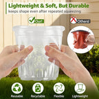 MIXC Clear Nursery Pots with Drainage Holes, 5/4/3.5 Inch Reinforced - Image 2