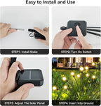 Solar Garden Lights Outdoor Waterproof, 2 Pack 16 LED Swaying Light Firefly - Image 5