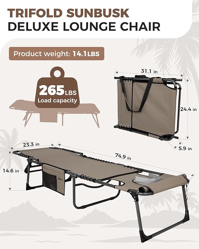 KingCamp 2 Pack Tanning Chair - Image 2