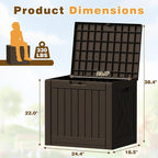 Flamaker Resin Deck Box 40 Gallon Waterproof Outdoor Indoor Storage Box - Image 7
