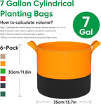 7-Gallon Grow Bags for Potato Planting: 6 Pack Heavy Duty 350G Thickened Tomato - Image 2