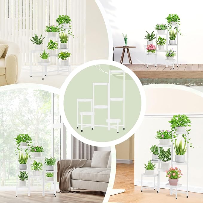 iDavosic.ly Plant Stand Indoor Outdoor, 7 Tier Corner Metal Flower Display - Image 5