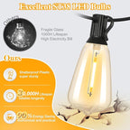Brightever LED Outdoor String Lights 50FT Patio Lights - Image 2