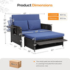 VINGLI Patio Daybed, Wicker Outdoor Daybed - Image 3