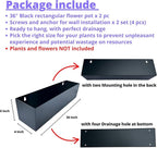 LaLaGreen Wall Planters Carbon Steel Black Metal Hanging Flower Pot - Image 2