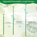 Extendable Plant Stakes, Length Scalable from 17.9IN to 42.3IN Plant Support - Image 3