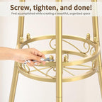 LASZOLA 3 Tier Gold Metal Plant Stand - Image 7