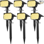 Solar Spot Lights Outdoor Waterproof IP65, 6 Pack Landscape Spotlights by WENATY
