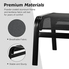 Patio Footstools Outdoor Foot Rest Aluminum Patio Ottomans Portable Seat Wicker - Image 4
