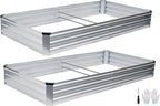 Galvanized Raised Garden Bed Outdoor | Metal Raised Garden Bed by Zettfuly