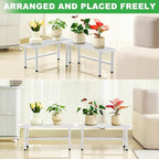 2 Pack Metal Plant Stand Outdoor Plant Shelf Indoor, 1 Tier Heavy Duty Plant - Image 5