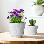 7/6.2/5.5/5/4.5/4 inch Flower Pots, 6 Pack Plant Pots - Image 7