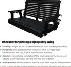 HDPE Porch Swing with 18/8 Stainless Steel Bolts, Ergonomic Design, Ultra - Image 3