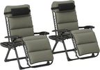 Outsunny Zero Gravity Chairs Set of 2, Reclining Folding Zero Gravity Lounge by Outsunny
