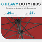 MEWAY 12ft Patio Umbrella Outdoor Table Umbrellas - Image 5