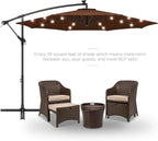 Best Choice Products 10ft Solar LED Offset Cantilever Hanging Market Patio - Image 2