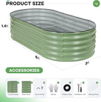 Galvanized Raised Garden Bed Outdoor, Rust-Resistant Garden Planter Box - Image 4