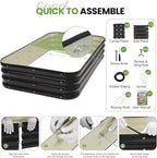 G GOOD GAIN 4-in-1 Adjustable Raised Garden Bed Kit | Galvanized Planter Boxes - Image 7