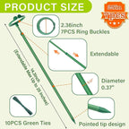 Extendable Plant Stakes, Adjustable Length from 14.3IN to 25IN Monstera Support - Image 2