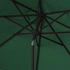 SAFAVIEH 9ft Outdoor Patio Umbrella, Dark Green, Auto Crank Tilt, UV Resistant - Image 3