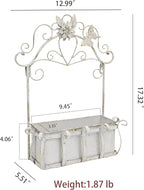 Rustic Metal Wall Planter Vintage Wall Mounted Flower Pot Farmhouse Distressed - Image 2