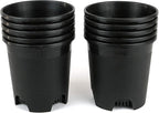 5.5 Inch Gardening Flower Pots 10-Pack Black Pot Liners 0.5 Gallon Nursery Pot - Image 2