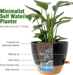 10 inch Self Watering Pots, 2 Pack Plastic Planters - Image 5