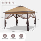 GDY 11x11 Pop Up Canopy Tent, Outdoor Canopy - Image 2