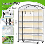 Abimars 5-Tier Greenhouse with Grow Light, Shelf Height Adjustable Metal Plant - Image 6