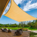 KANAGAWA 12'X12' Sand Custom Size Sun Shade Sail Square UV Block Canopy Cover by KANAGAWA