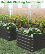 3.0x3.0x1.0ft Raised Garden Bed Kit, Rustproof PP Material Garden Box, Flower - Image 7
