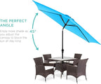 Best Choice Products 10ft Outdoor Table Compatible Steel Polyester Market Patio - Image 2