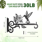 2-Pack Aesthetic Plant Hangers Outdoor – 10 Inch Metal Hanging Plant Bracket - Image 4