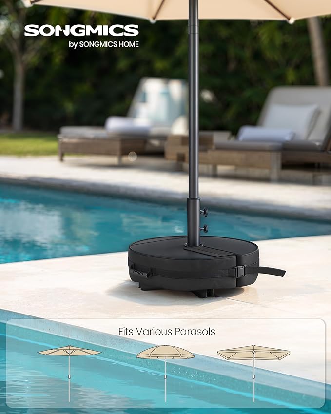 SONGMICS Umbrella Base, Round Patio Umbrella Stand, Sand Fillable Bag 66 lb - Image 2