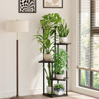 Bamworld Black Plant Stand Indoor 5 Tier Plant Shelf - Image 3