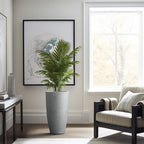 Kante 23.6" H Natural Concrete Finish Concrete Tall Planters Large Outdoor - Image 3