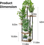 Bamworld Plant Stand Indoor Tall Plant Shelf - Image 6