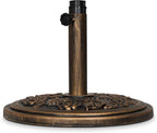 Backyard Expressions 20 lb Patio Umbrella Base Stand, Decorative Rose Medallion - Image 2