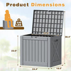Flamaker Resin Deck Box 40 Gallon Waterproof Outdoor Indoor Storage Box - Image 7