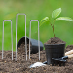 HongWay 300 Pack Landscape Staples 6 Inch, Galvanized Garden Staples Pins - Image 7