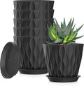 5 Inch Planter Pots, 6 Pack Indoor Planters, Small Flower Pots by SQKH