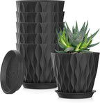 5 Inch Planter Pots, 6 Pack Indoor Planters, Small Flower Pots by SQKH