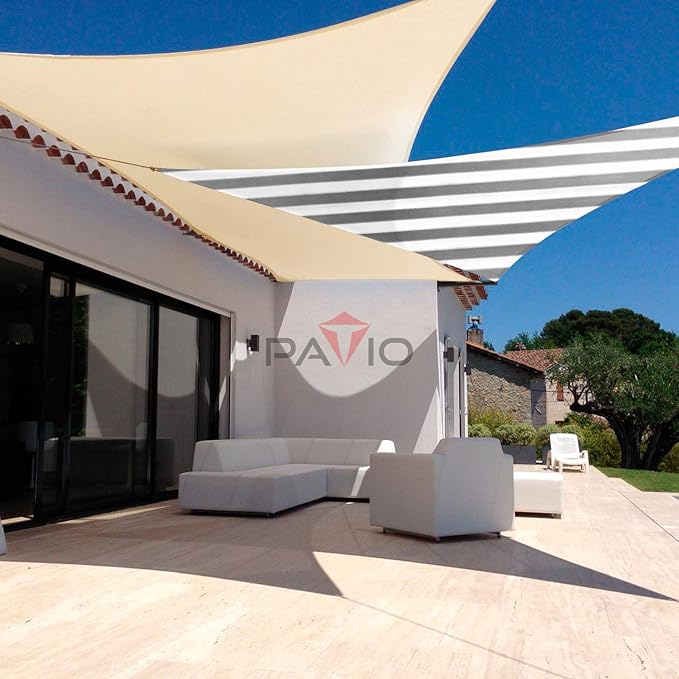 Patio Paradise 11' x 11' x 11' Sun Shade Sail Triangle Canopy Shade Cloth - Image 5