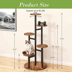 VECELO 5 Tier Plant Stand Indoor Outdoor, Tall Metal Wood Flower Shelf - Image 3