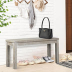 VINGLI Outdoor Wooden Bench, 40” Porch Bench Outdoor Backless Garden Bench - Image 6