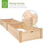 Best Choice Products 8x2ft Outdoor Wooden Raised Garden Bed Planter - Image 5