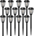 DERAYSION 12 Pack Solar Lights Outdoor, Solar Pathway Lights Auto On/Off - Image 2