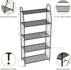 5 Tier Plant Stand Indoor Outdoor, Heavy Duty Plant Shelf, Metal Mesh Tall - Image 6