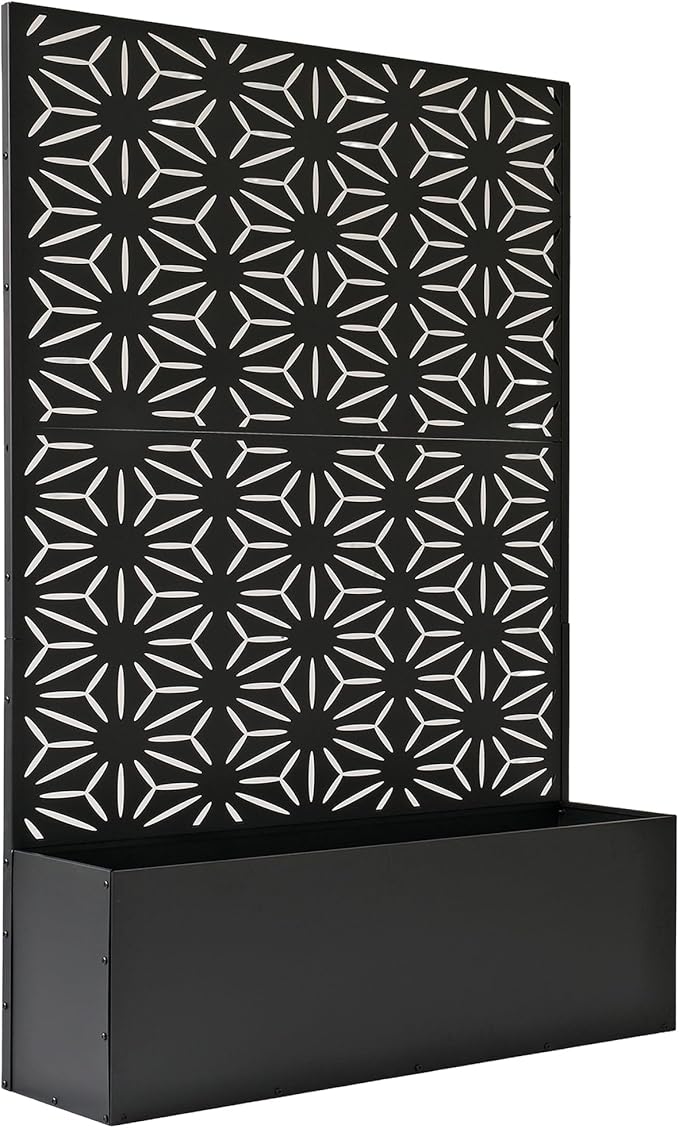 Oakland Living 6 ft. X 4 ft. Black Freestanding Metal Privacy Screen Room by Oakland+Living